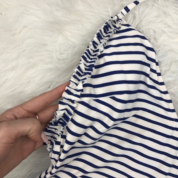 J Crew • Nautical Blue Striped One Piece Swimsuit - Picture 5 of 8